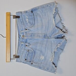 Levi's Premium 501 Original Fit High Rise Jean Shorts Size 27 Light Wash Button